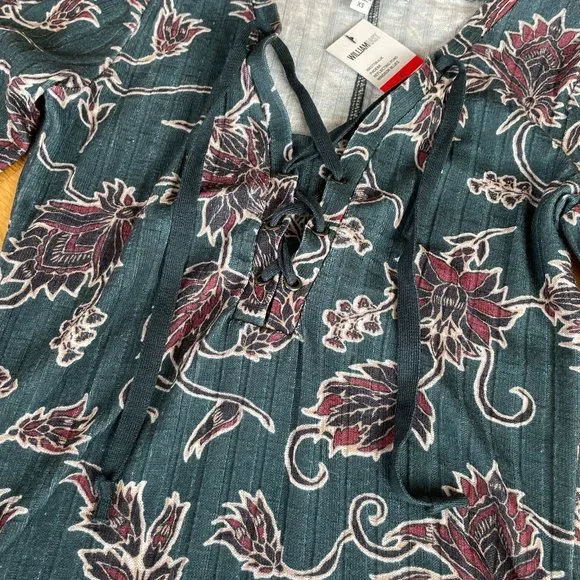 🆕 WilliamRast Phoebe Reflecting Pond Lace Up Shirt - Picture 7 of 10